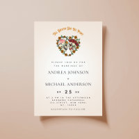 Romantic Light Sugar Skull Wedding Invitation
