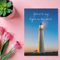 Romantic Lighthouse Love Quote Anniversary Card