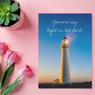 Romantic Lighthouse Love Quote Anniversary Card