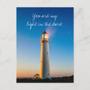 Romantic Lighthouse Love Quote Valentine's Day Postcard