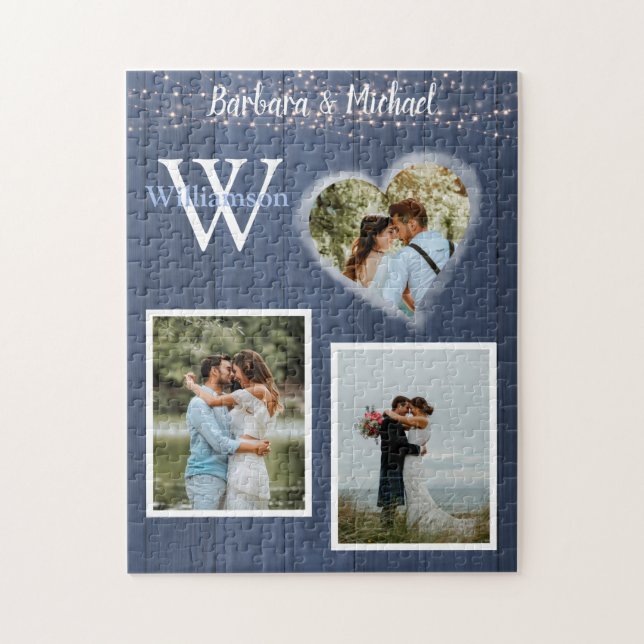 Romantic Lights Photos Personalised    Jigsaw Puzzle (Vertical)