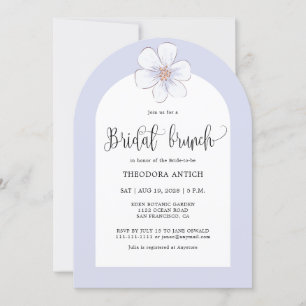 Romantic Lilac Floral Bridal Brunch Invitation