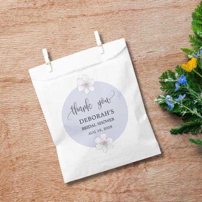 Romantic Lilac Floral Bridal Shower  Favour Bag (Creator Uploaded)