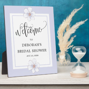 Romantic Lilac Floral  Bridal Shower  Plaque
