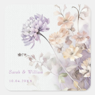 Romantic lilac flowers wedding Sticker