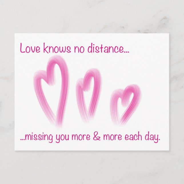 Romantic Long Distance Relationship PostCard (Front)