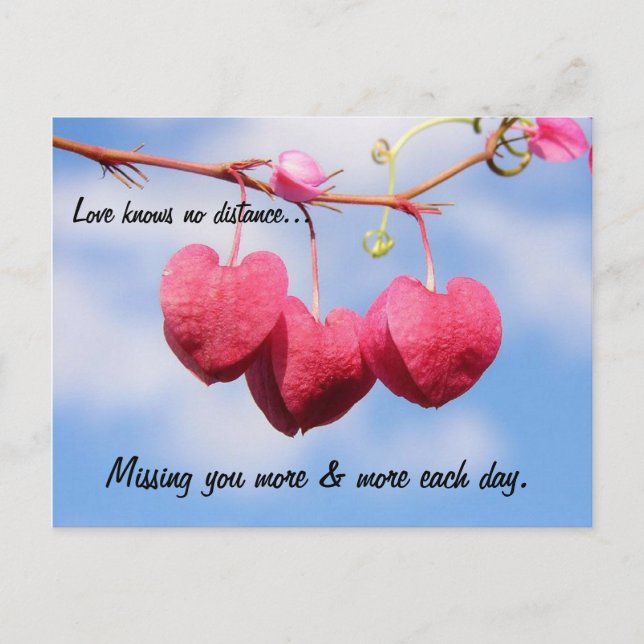 Romantic Long Distance Relationship PostCard (Front)