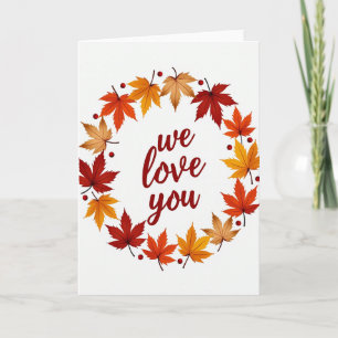 Romantic Love Autumn Card