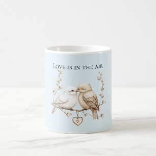 Romantic Love Birds Heart  Coffee Mug