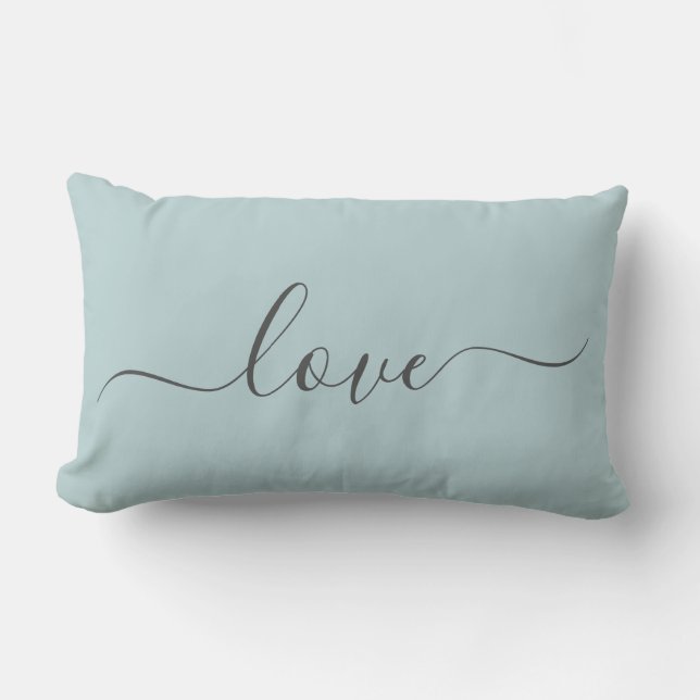 Romantic Love Blue Pillow (Front)