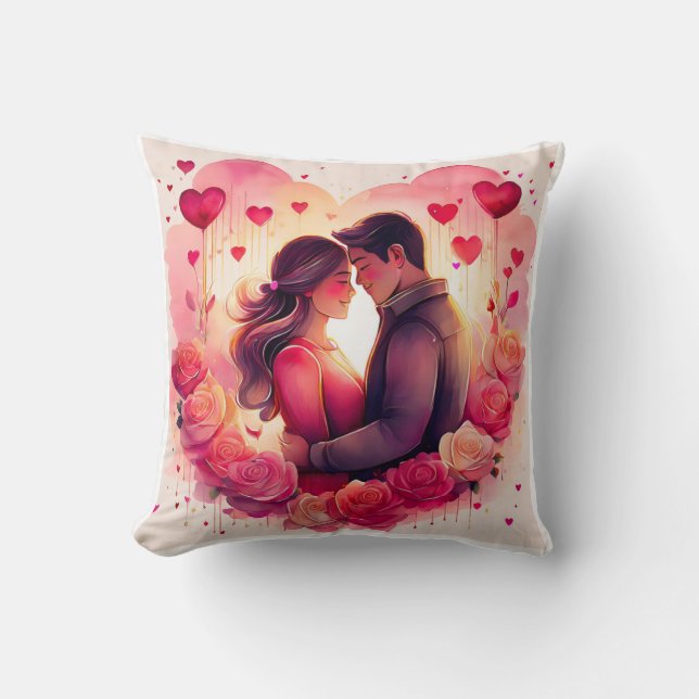 Romantic Love Couple Cushion (Front)