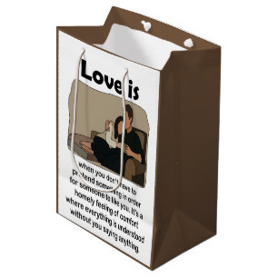 Romantic Love Couple Quote Wedding Party Medium Gift Bag