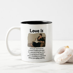 Romantic Love Couple Quote Wedding Party Two-Tone Coffee Mug