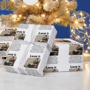 Romantic Love Couple Quote Wedding Party Wrapping Paper