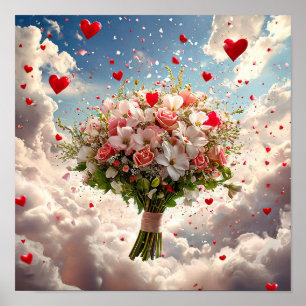 Romantic Love Elegant Wedding Gift Décor 💐❤️ Poster