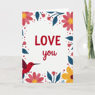 Romantic Love Floral Card