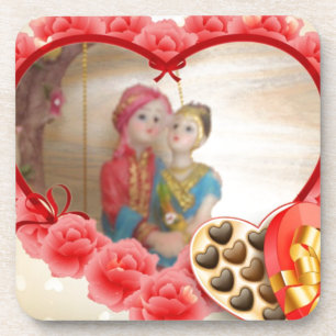 Romantic Love Heart Art Print Coaster