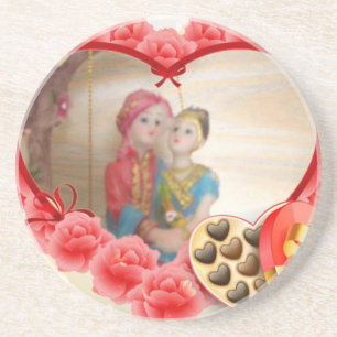 Romantic Love Heart Art Print Coaster