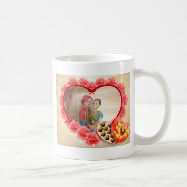 Romantic Love Heart Art Print Coffee Mug (Right)