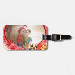 Romantic Love Heart Art Print Luggage Tag