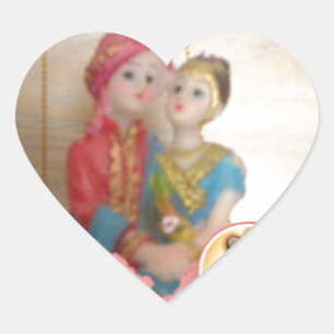 Romantic Love Heart Art Print Sticker