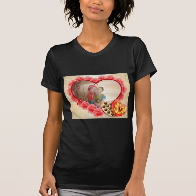 Romantic Love Heart Art Print T-Shirt (Front)