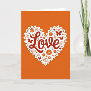 Romantic Love Heart Greeting Card
