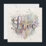 Romantic Love Heart Note Card<br><div class="desc">Beautiful romantic Love on a heart design is ideal for personal use or gifting on a variety of items and apparel.</div>