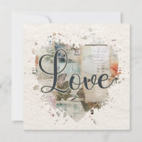 Romantic Love Heart Note Card