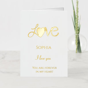 Romantic Love Heart Quote Foil Greeting Card