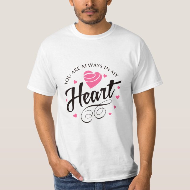 Romantic Love Heart T-Shirt (Front)
