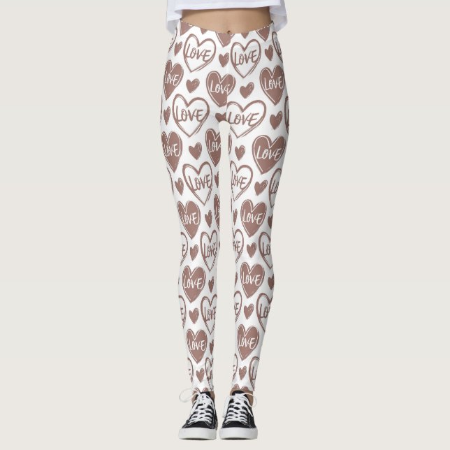 Romantic Love Heart  - Valentine's Day Legging (Front)