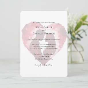 Romantic Love Heart Wedding Invitation