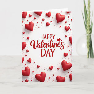 Romantic Love Hearts Valentine Card