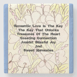 Romantic Love Is The Key  Stone Coaster