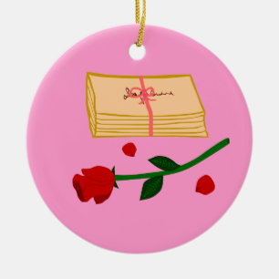 Romantic Love Letters Ceramic Tree Decoration