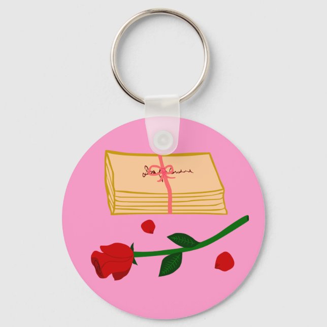 Romantic Love Letters Key Ring (Front)