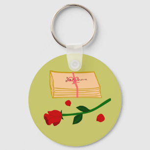 Romantic Love Letters Key Ring