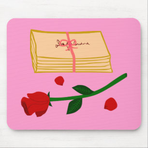 Romantic Love Letters Mouse Pad