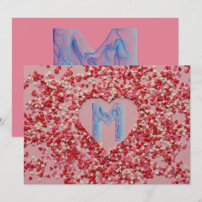 Romantic love M Invitation (Front/Back)