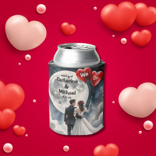 Romantic Love On Cloud Nine Fairytale Wedding Can Cooler