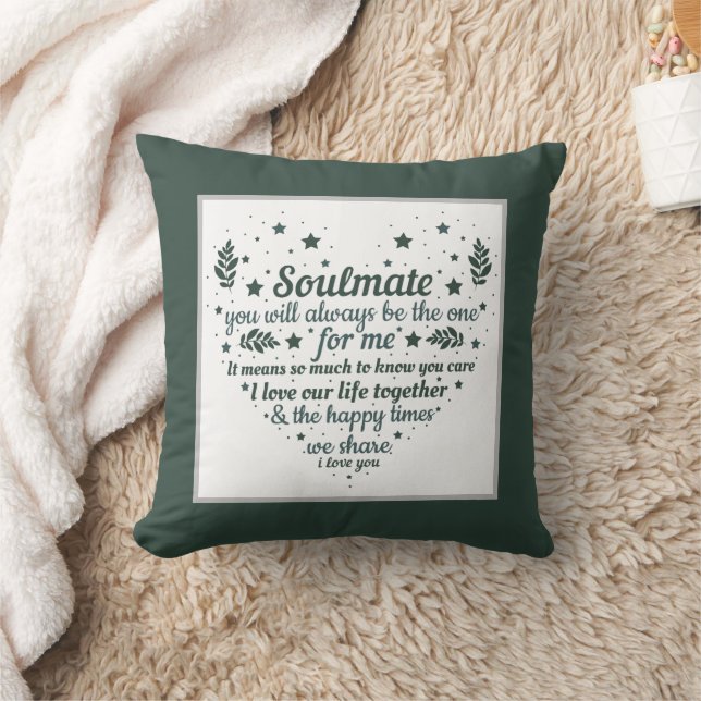 Romantic love poem Anniversary word art Cushion (Blanket)