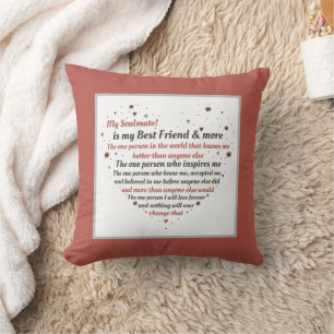 romantic love poem Anniversary word art  Cushion