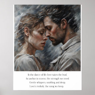 Romantic Love Poem Valentine Art  Poster