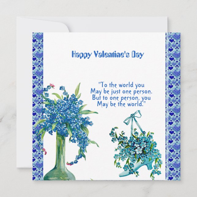 Romantic Love Quote Sweetheart Floral Vase Custom  (Front)