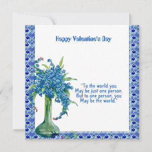 Romantic Love Quote Sweetheart Floral Vase Custom 