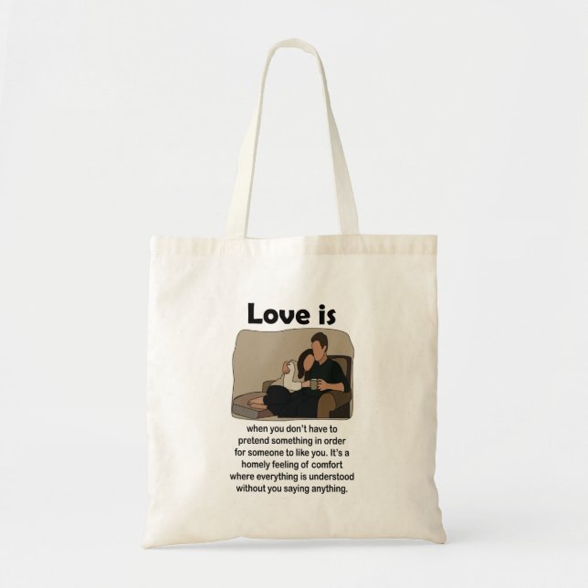 Romantic Love Quote Wedding Favour Keepsake  Tote Bag (Front)