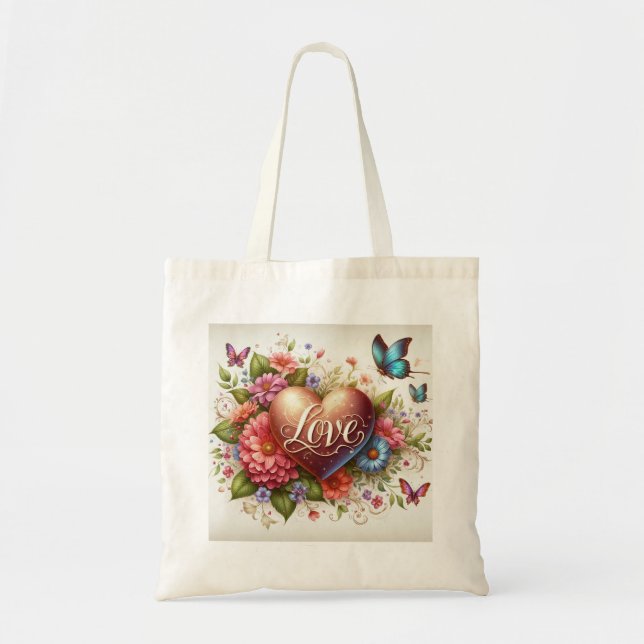 Romantic Love Tote Bag (Front)