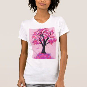 Romantic Love Tree - Painting T-Shirt