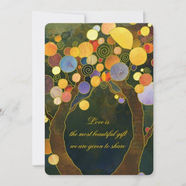 Romantic Love Trees Outdoor Wedding Invitation (Front)